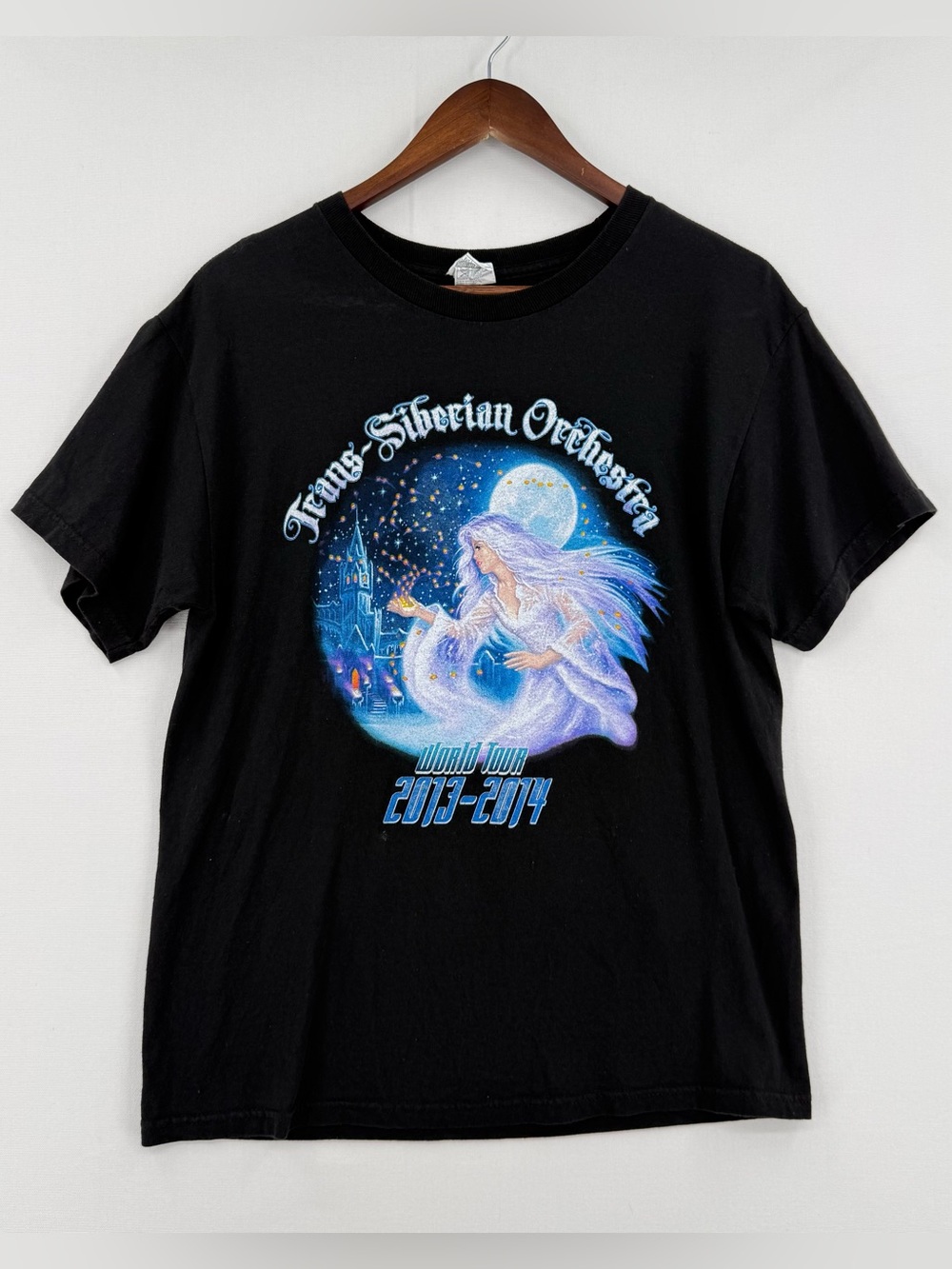 Trans-Siberian Orchestra 2013-2014 World Tour T-Shirt Black Double Sided Size M
